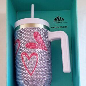 Hydrapeak Classic Limited Edition Purple Rhinestone with pink hearts. BNWT/BOX